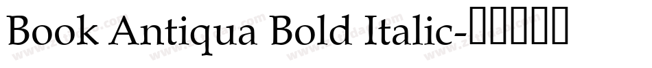 Book Antiqua Bold Italic字体转换